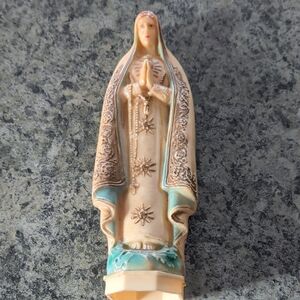 Immaculate Mary, Vintage Religious Figurine with Intricate Details